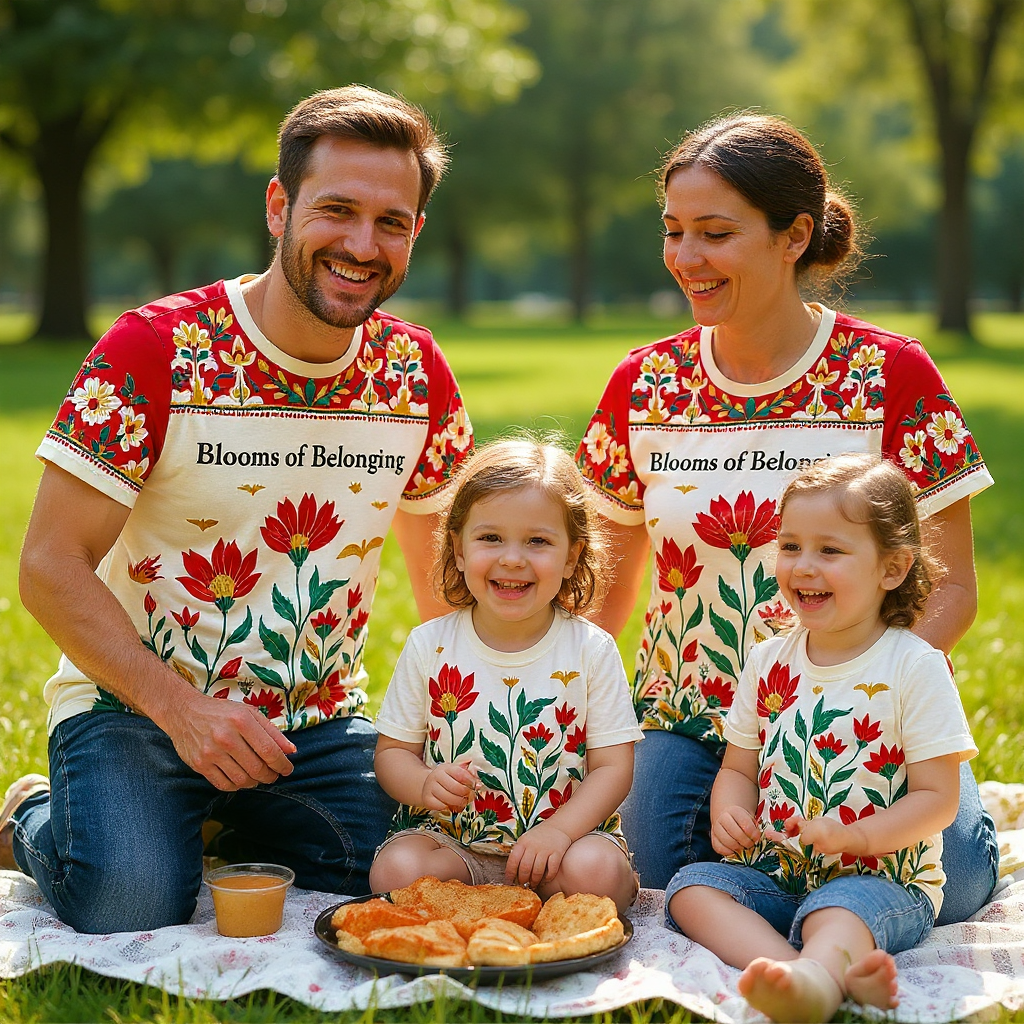 Blooms of Belonging Family Tee
